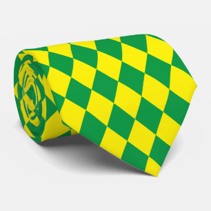 Jockey soie Diamond vert Jaune Cravate