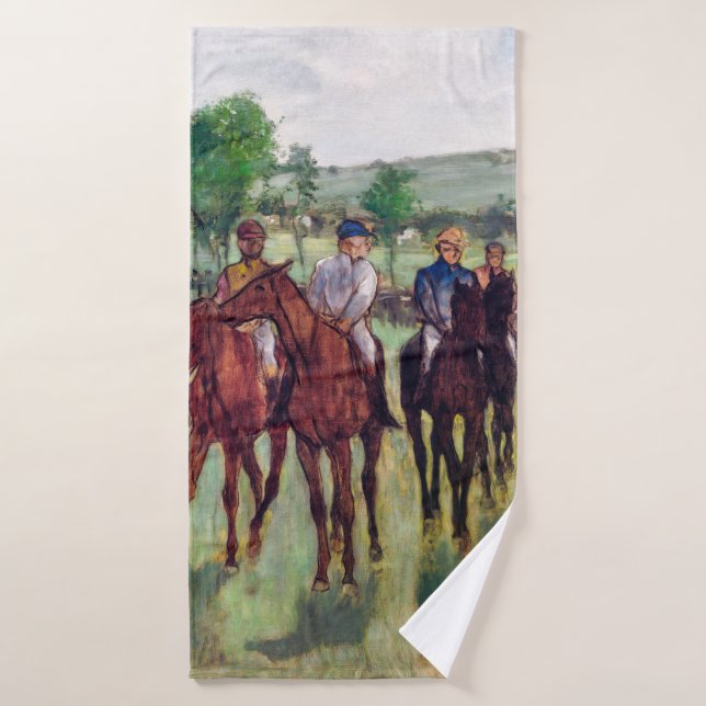 Jockeys et chevaux de course, Edgar Degas (Serviette de bain)