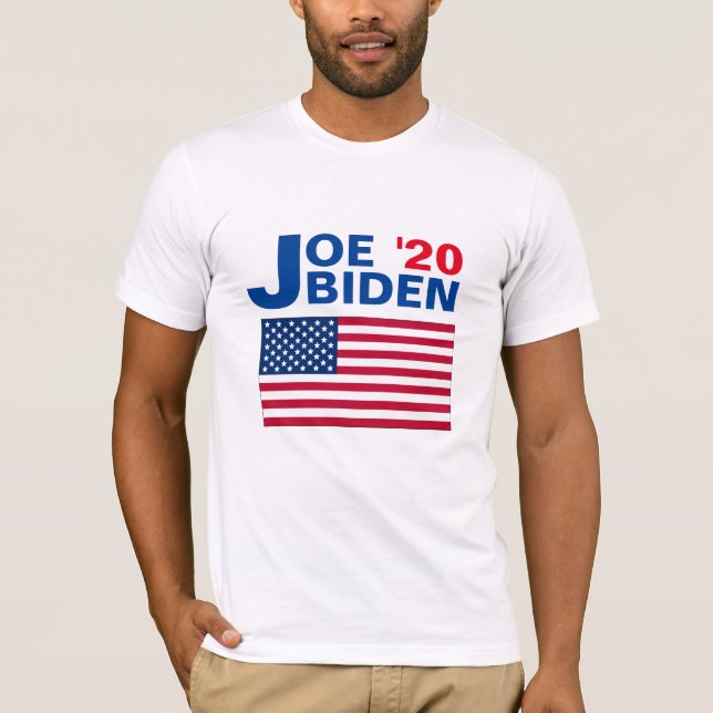 Joe Biden '20 avec t-shirt drapeau américain (Devant)