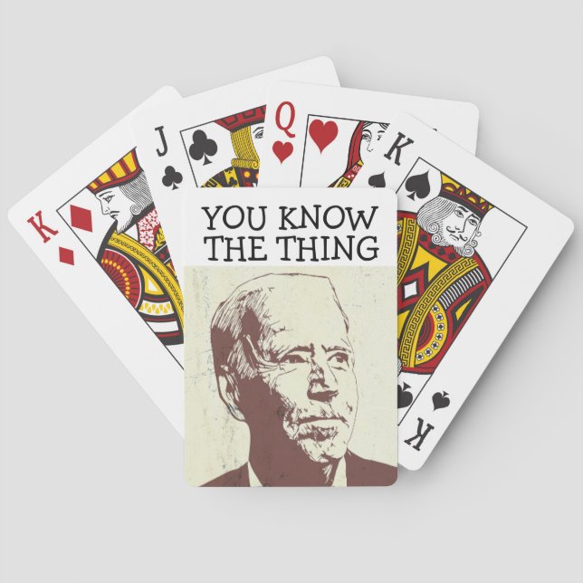 JOE BIDEN A CONFONDU LES CARTES DE JEU "THE THING" (dos)