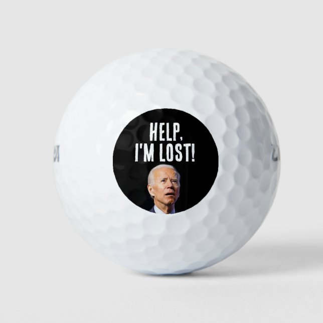 JOE BIDEN AIDE JE SUIS PERDU BALLES DE GOLF FUNNY (Devant)