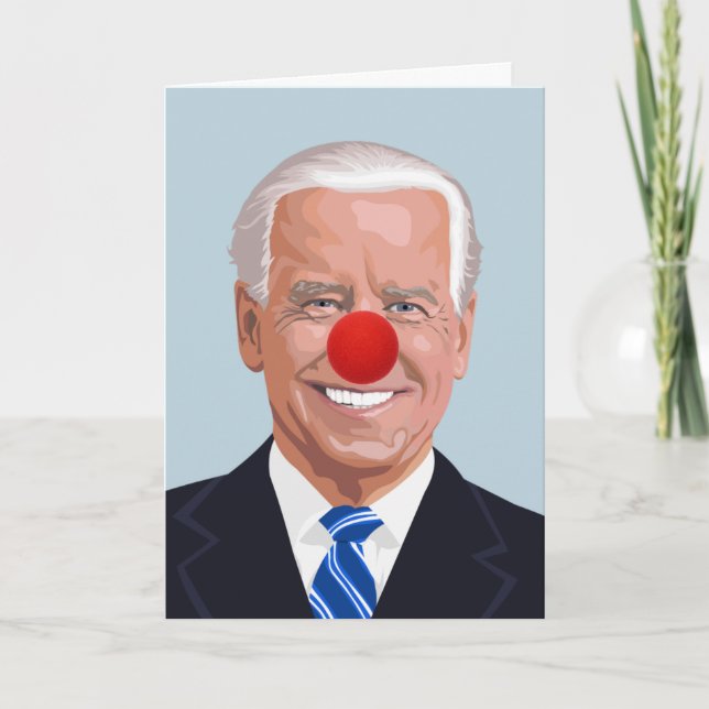 JOE BIDEN CLOWN CARTES D'ANNIVERSAIRE (Devant)