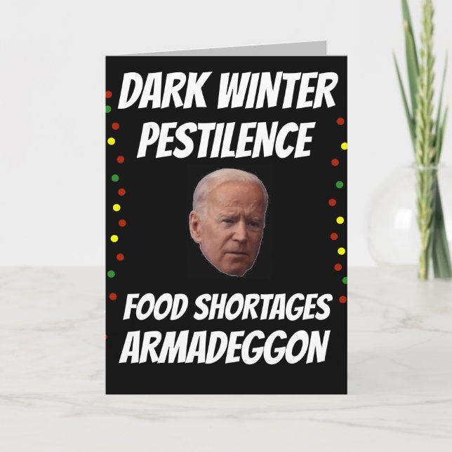 JOE BIDEN DARK WINTER FUNNY CHRISTMAS CARTES (Devant)