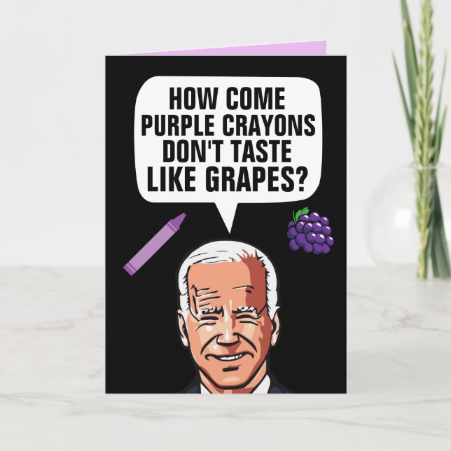 JOE BIDEN FUNNY PENSAIT PROVOQUER LA CARTE D'ANNIV (Devant)