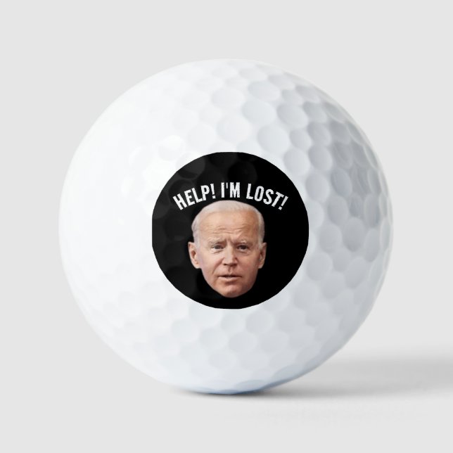 JOE BIDEN JE SUIS PERDU ! BALLES DE GOLF AMUSANTES (Recto)