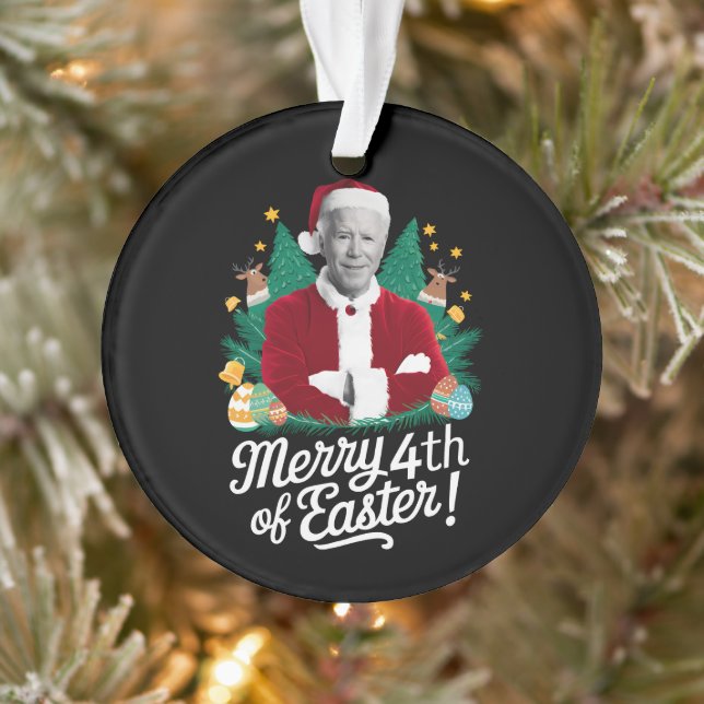 Joe Biden Noël Père Noël Joyeux 4ème Noël Pâques (Arbre)