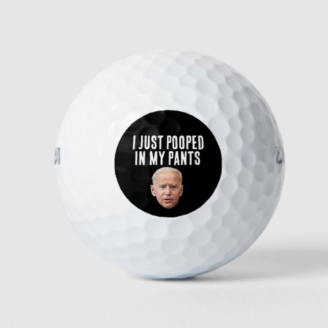 JOE BIDEN POOPED PANTS BALLES DE GOLF FUNNY (Devant)