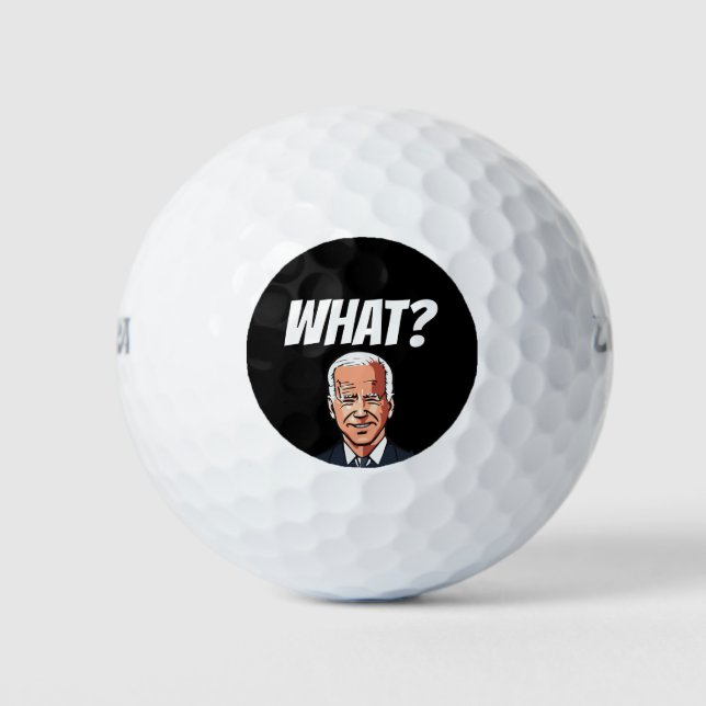 JOE BIDEN QUOI? CONFUS DRÔLE BALLES DE GOLF (Devant)
