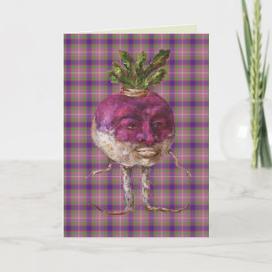 Joe turnip sur carte plaid