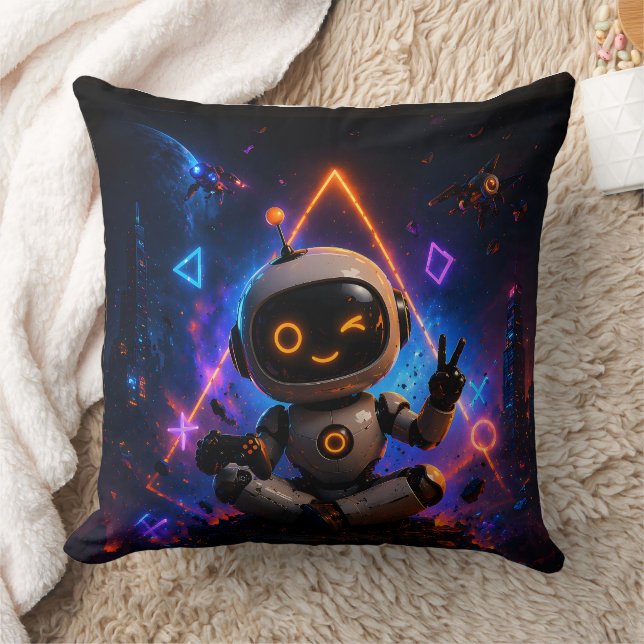 Joey pose décontracté coussin de lancer futuriste  (Couverture)
