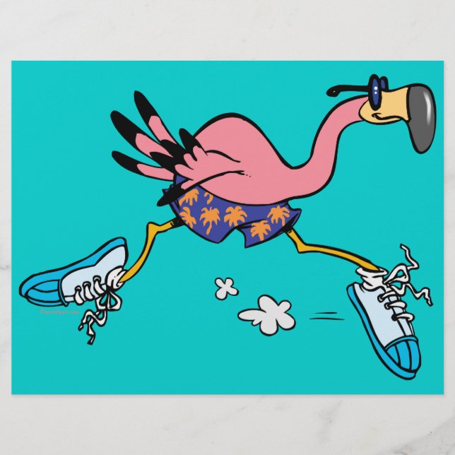 jogging stupide et mignon qui tourne flamingo (Devant)