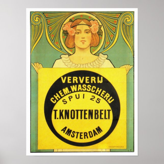 Johann Georg van Caspel Poster Art Nouveau (Devant)