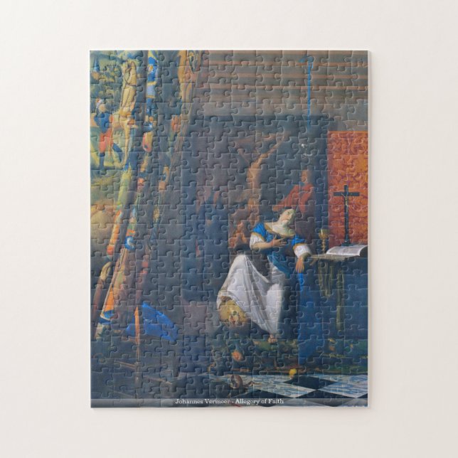 Johannes Vermeer - allégorie de puzzle de foi (Vertical)