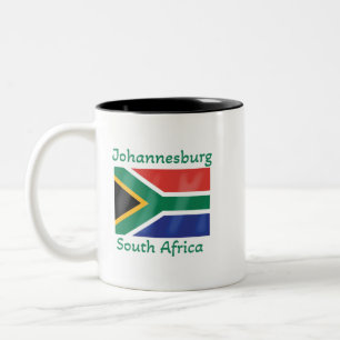 Johannesburg Afrique du Sud Drapeau café Mug
