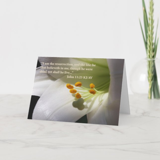 John 11:25 Carte d'écriture (Devant)