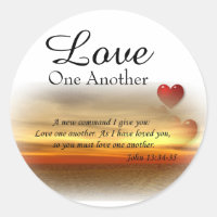 John 13:34-35 Aimez les autres autocollants