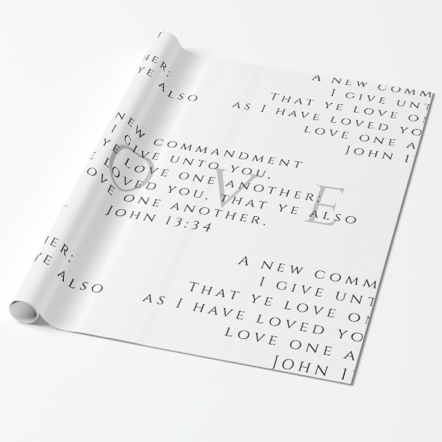 John 13:34 Enveloppe cadeau Papier d'enveloppement (Déroulé)