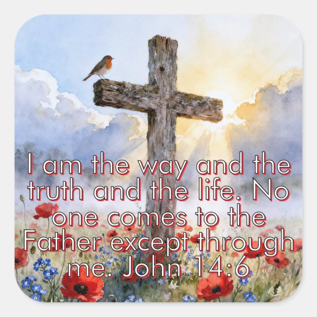 John 14:6 Autocollants Partageables (Devant)