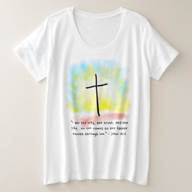 JOHN 14:6 T-shirt plus taille femme (Design devant)