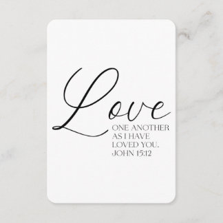 John 15:12 Carte mémoire de l'écriture