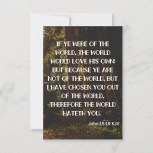 John 15:19 KJV Bible Verse Pic Appartement Carte d