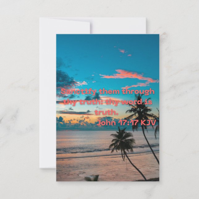 John 17:17 KJV Bible Verse Pic Appartement Carte d (Devant)