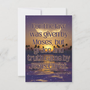 John 1:17 Bible Verse Carte de voeux Pic