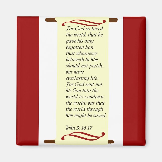 John 3:16-17 aimant (Devant)