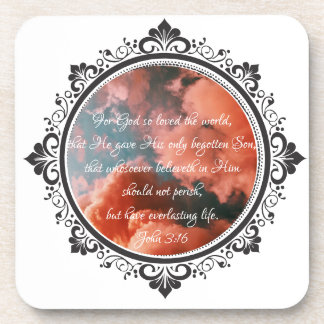 John 3:16 Dessous de verre en plastique dur