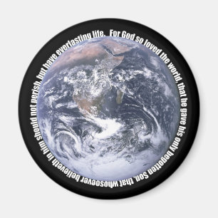 John 3:16-Earth Christian Magnet