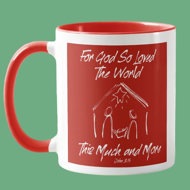 JOHN 3:16 MANGER MUG - ROUGE (Créateur téléchargé)