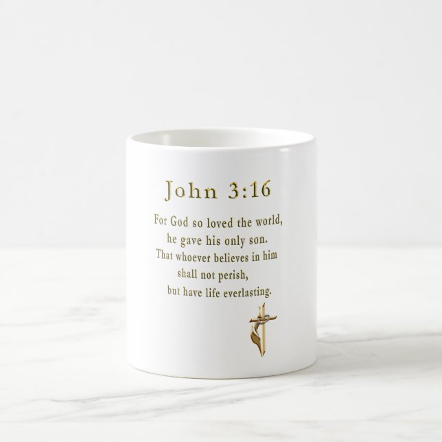 John 3:16 Mug de café chrétien (Centre)