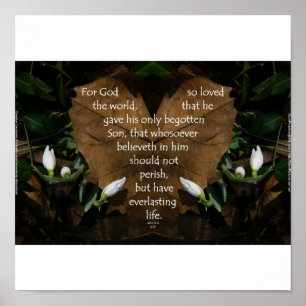 John 3:16 Poster du portefeuille de base du roi Ja