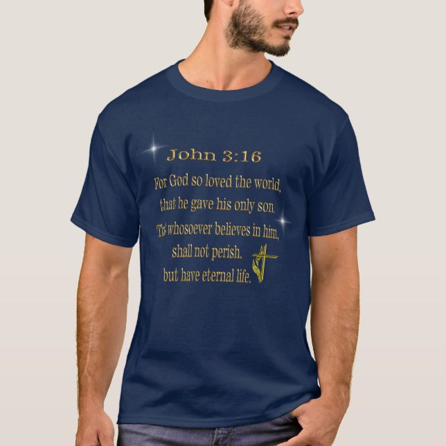 John 3:16 T-shirt chrétien (Devant)