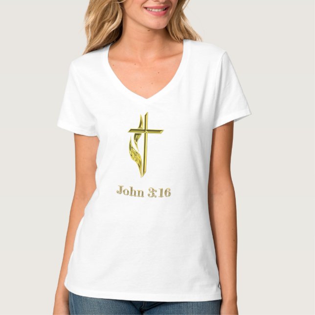 John 3:16 t-shirts chrétiens (Devant)