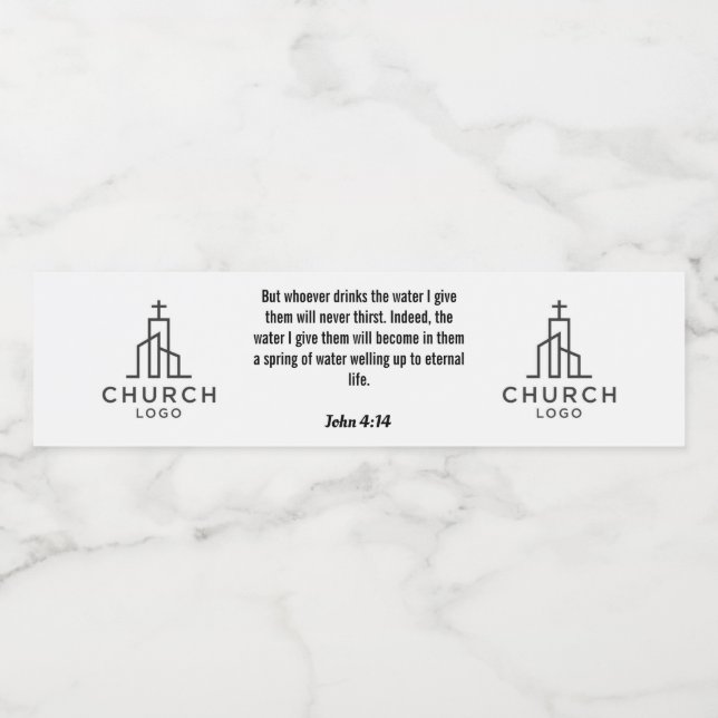 John 4:14 Étiquette d'eau (Étiquettes simples)