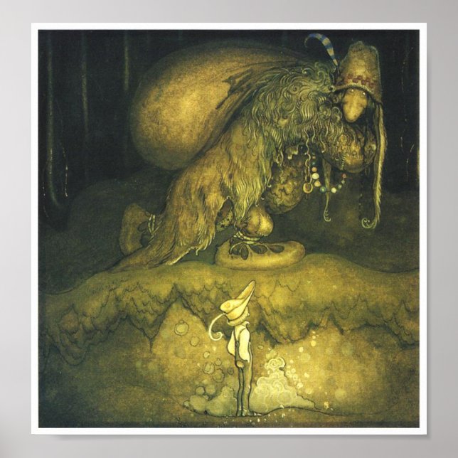 John Bauer Old Man Troll Poster (Devant)
