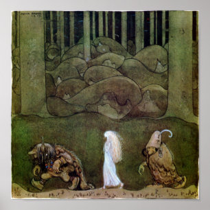 John Bauer Une soirée d'été Poster