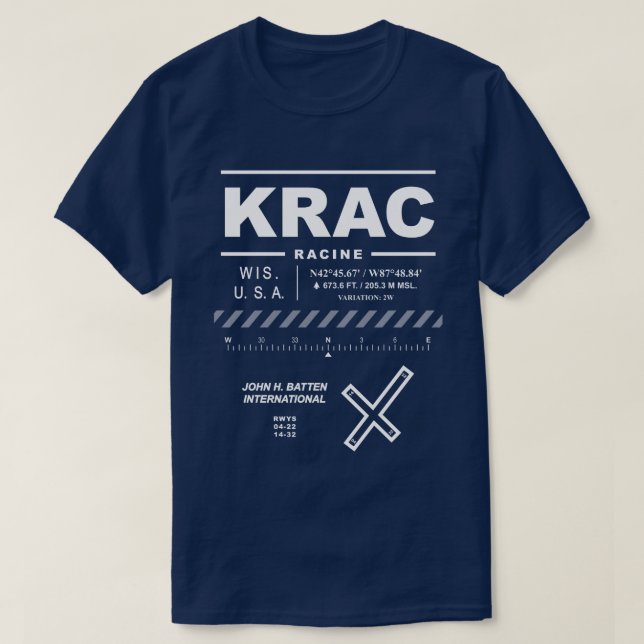John H. Batten Airport RAC T-Shirt (Design devant)