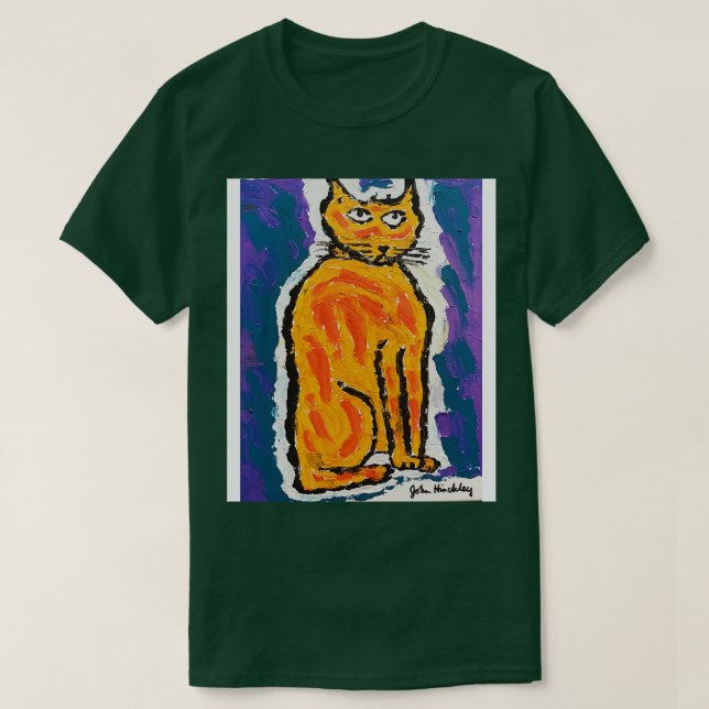 John Hinckley peinture originale de chat TShirt (Design devant)