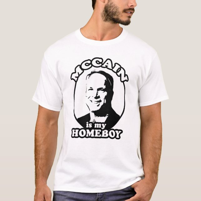 John McCain est mon T-shirt de homeboy/McCain 2008 (Devant)