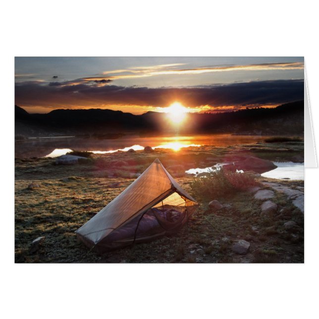 John Muir Trail Camp Sunrise - Sierra Nevada Mount (Devant horizontal)