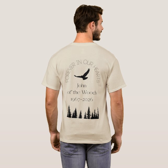 John of the Woods- Front and Back Design T-Shirt (Dos entier)