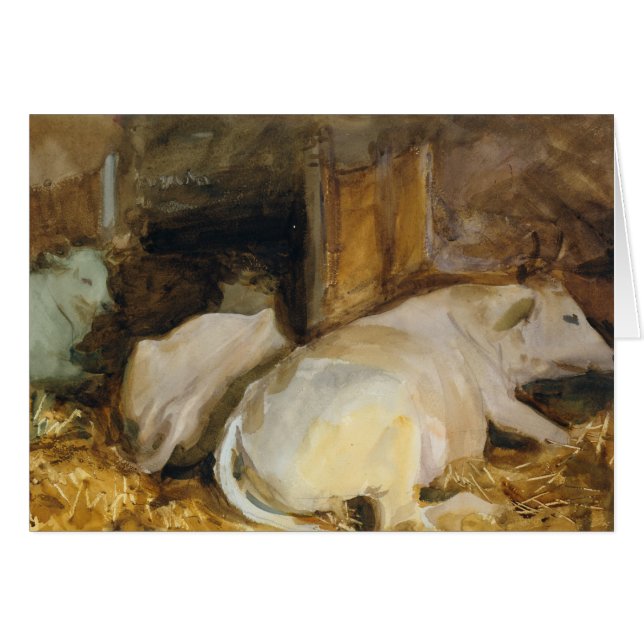 John Singer Sargent - Trois Oxen (Devant horizontal)