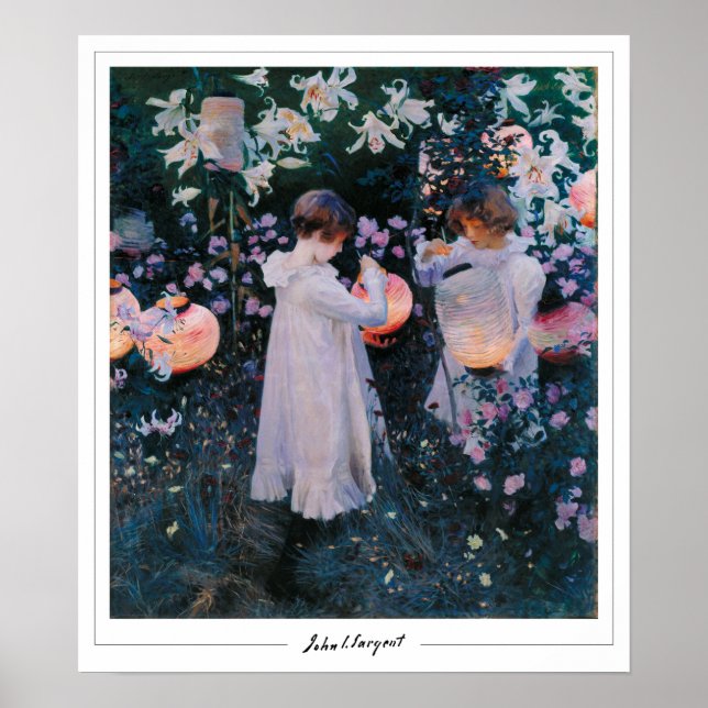 John Singer Sargent Zedign Affiche d'art #10 (Devant)
