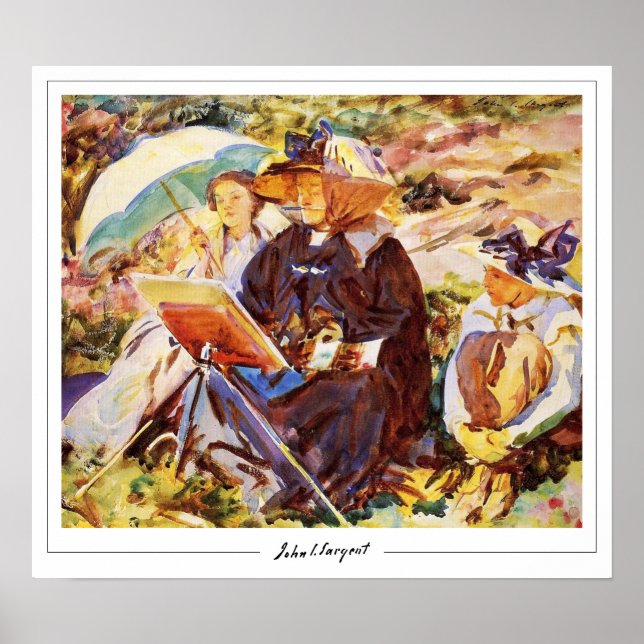 John Singer Sargent Zedign Affiche d'art #113-2 (Devant)