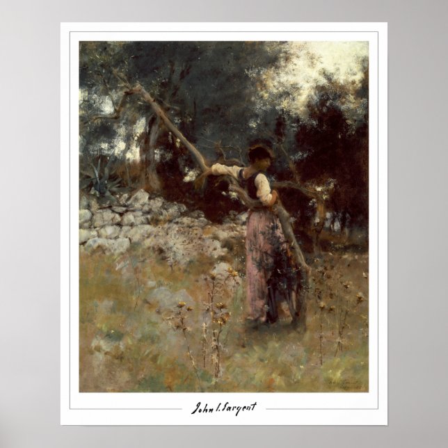 John Singer Sargent Zedign Affiche d'art #12-2 (Devant)