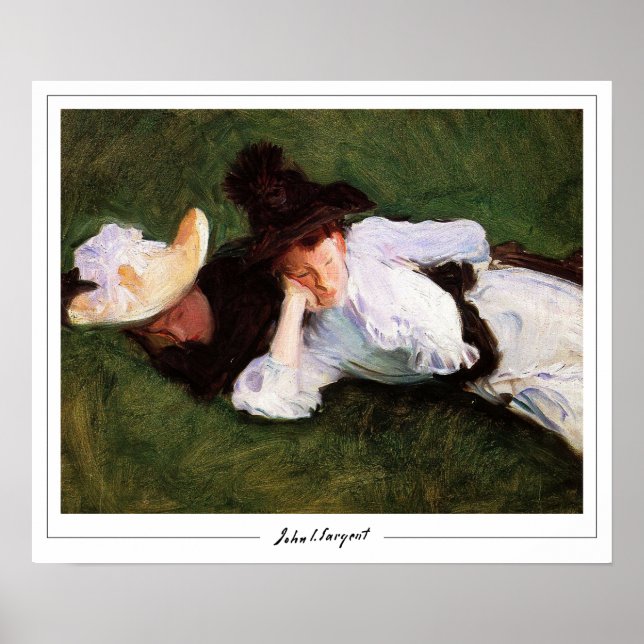 John Singer Sargent Zedign Affiche d'art #31 (Devant)