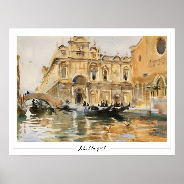 John Singer Sargent Zedign affiche d'art #5 (Devant)