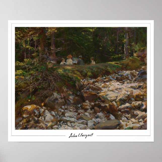 John Singer Sargent Zedign affiche d'art #7 (Devant)